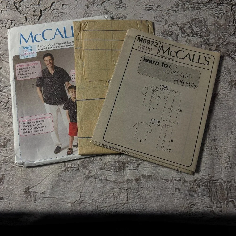 McCalls Pattern M6972 for Boy's Shirt, Short & Pants
